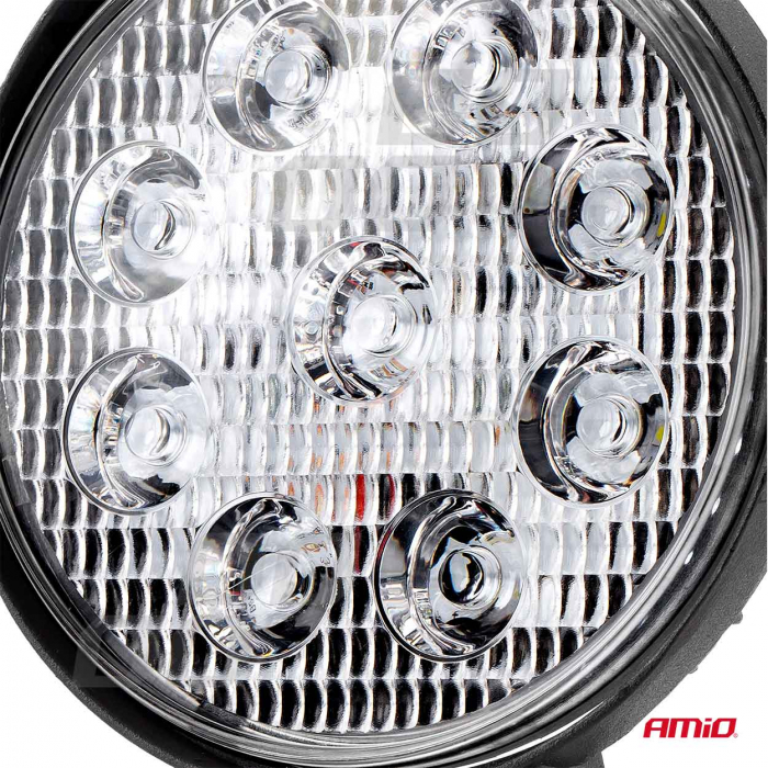 Proiector LED pentru Off-Road, ATV, SSV,  culoare 6500K, LED FLOOD, 27W, tensiune 9 - 36V, diametru Ø110 mm [2]