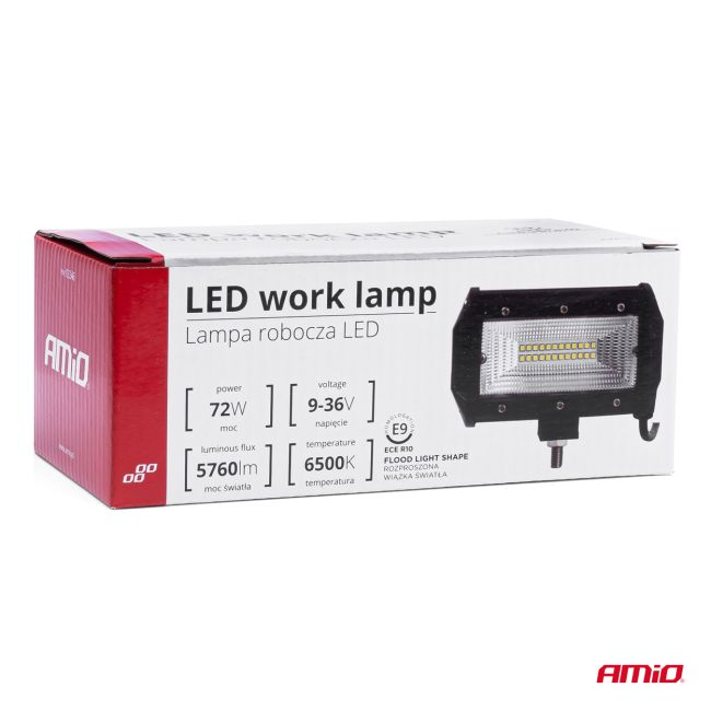Proiector LED pentru Off-Road, ATV, SSV, putere 72W, culoare 6500K, tensiune 9-36V, dimensiuni 135 x 75 x 55 mm [3]