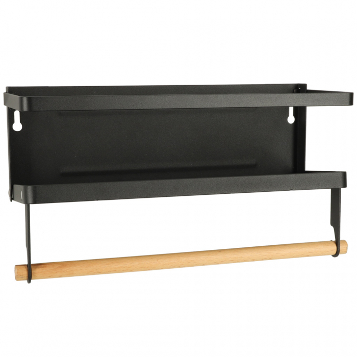 Raft magnetic de frigider 2in1, pentru condimente si prosop de bucatarie [5]