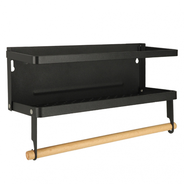 Raft magnetic de frigider 2in1, pentru condimente si prosop de bucatarie [6]
