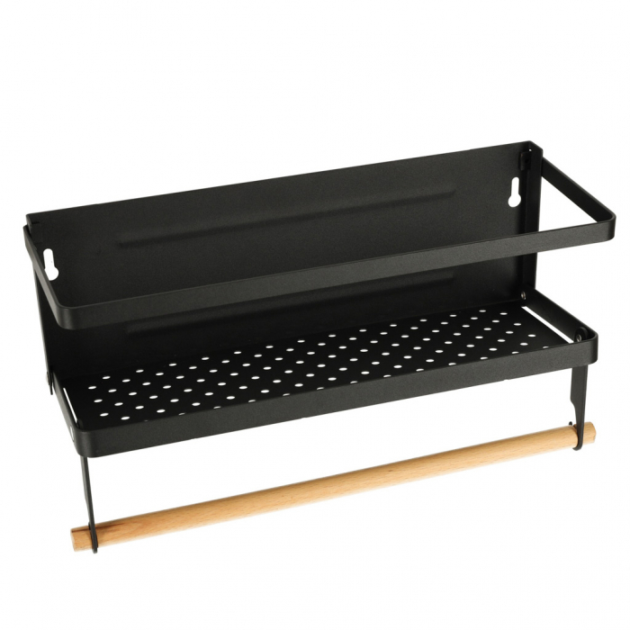 Raft magnetic de frigider 2in1, pentru condimente si prosop de bucatarie [4]