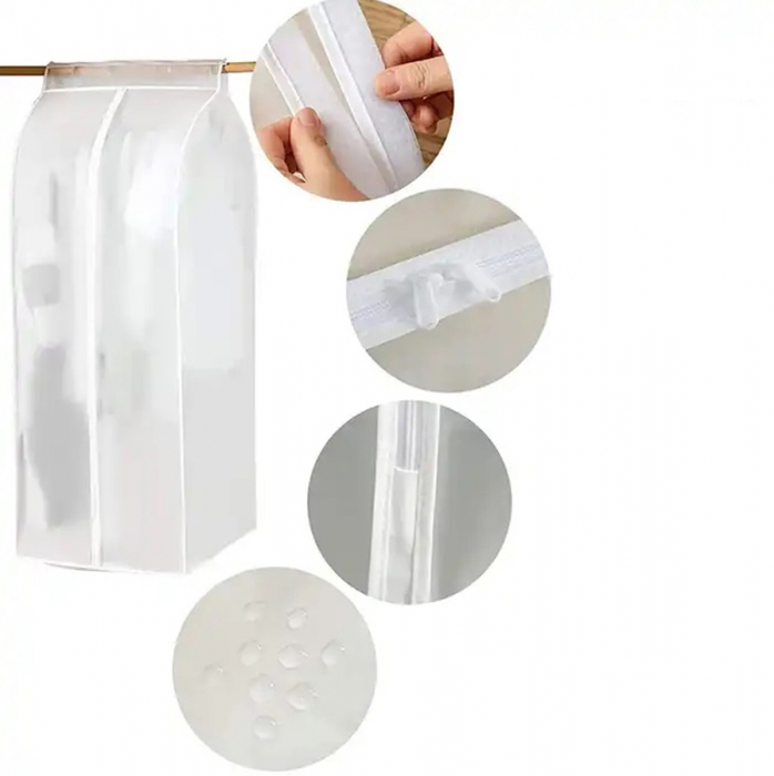 Organizator protectie haine, dimensiune 90 x 60 x 50 cm. culoare transparent, material textil [3]