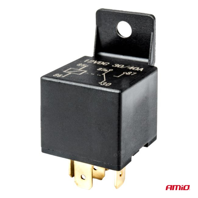 Releu auto cu 5 pini, 12V, 40A + Mufa releu cu cabluri [3]