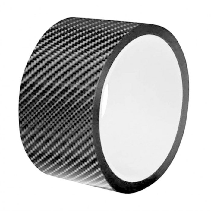 Rola ornament bandouri sau praguri autoadeziv din autocolant Carbon 5D, dimensiune 148 x 4 cm, culoare Gri Antracit [3]