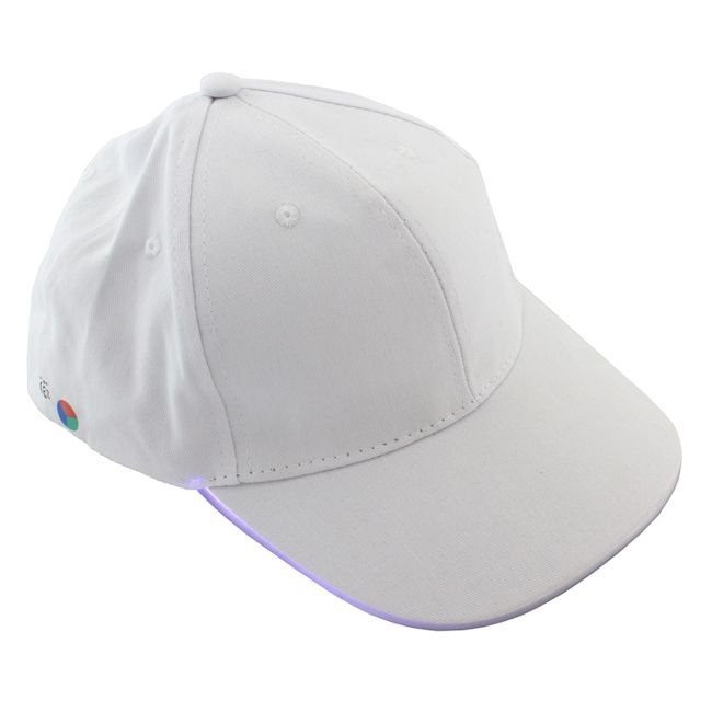 Sapca de tip baseball, cu cozoroc iluminat RGB, culoare Alba, marime universala, reglabila [4]