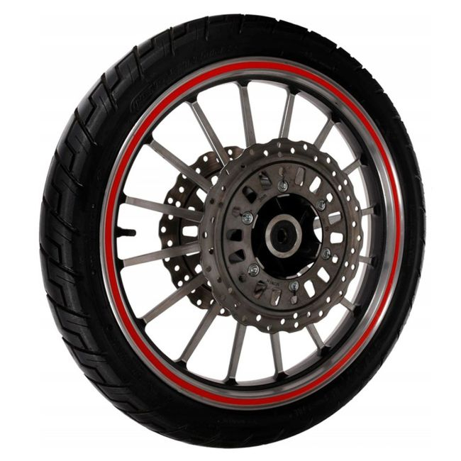 Set 16 ornamente Reflectorizante pentru jante auto, moto, culoare Rosie [3]