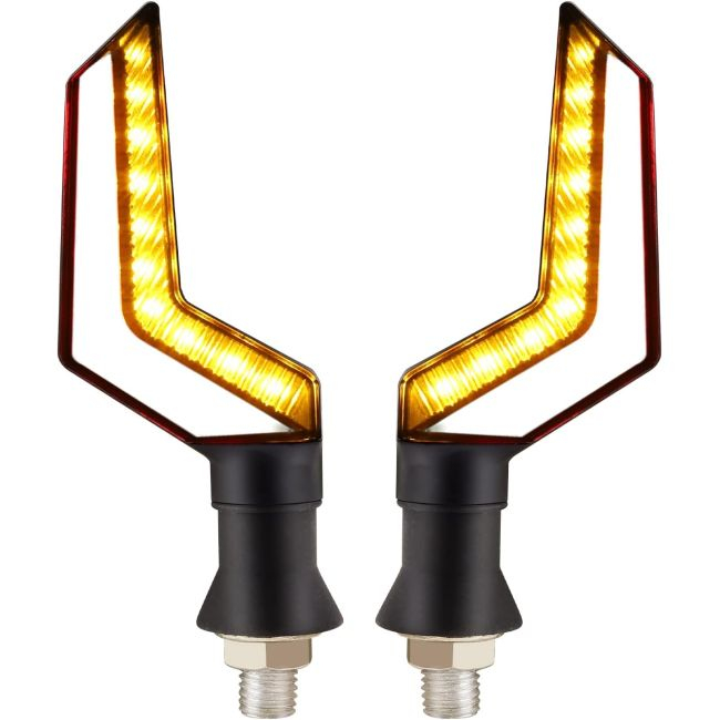 Set 2 lampi Semnalizare Moto, model BUMERANG, cu 2 functii, pozitie si semnalizare, tensiune 12V [1]