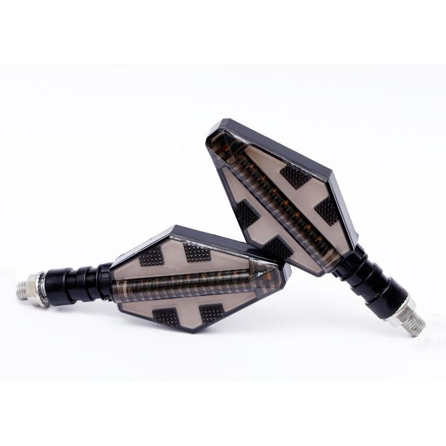 Set 2 lampi Semnalizare Moto, model CROSS, cu 2 functii, pozitie si semnalizare, tensiune 12V [3]