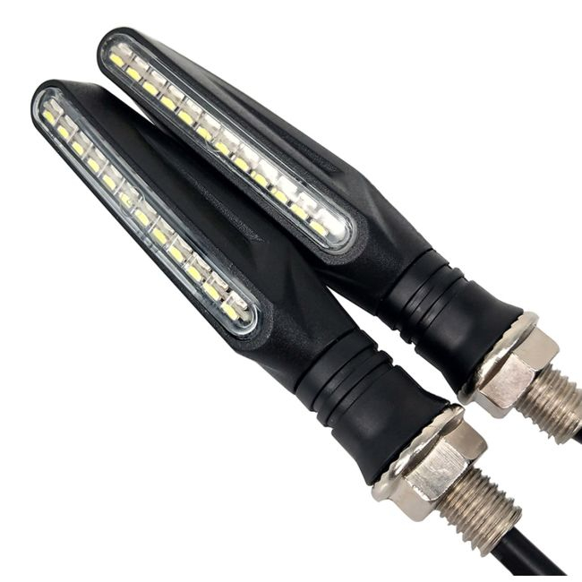 Set 2 lampi Semnalizare Moto SECVENTIALA, cu 2 functii, pozitie si semnalizare, AVX-ZD59B [2]