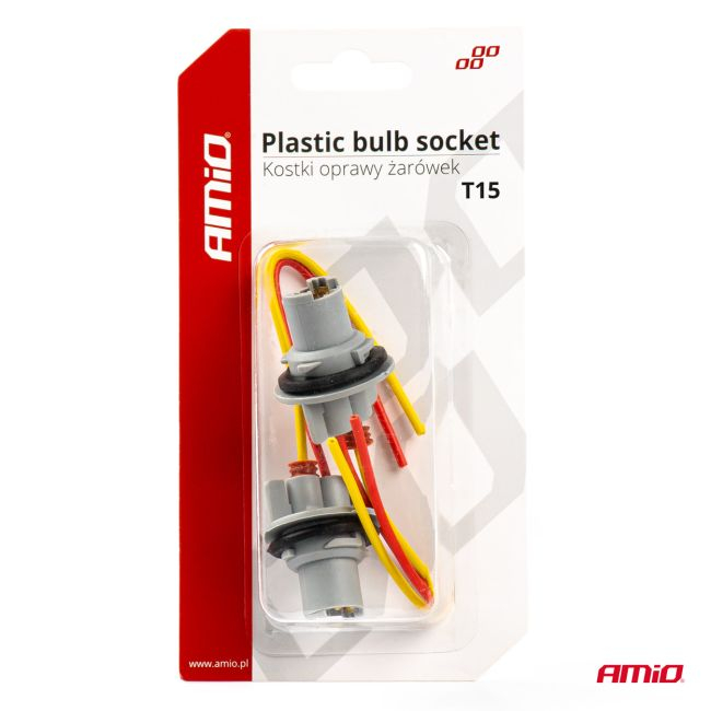 Set 2 socluri bec T15, W16W, W5W, cu garnitura din cauciuc [2]