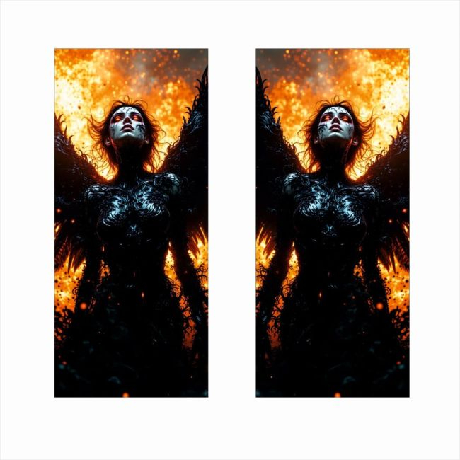 Set 2 stickere decorative pentru stalpii usilor, print autoadeziv de inalta rezolutie, dimensine 2 buc x 50 x 22 cm , cod: AVX-SSU-02 [3]