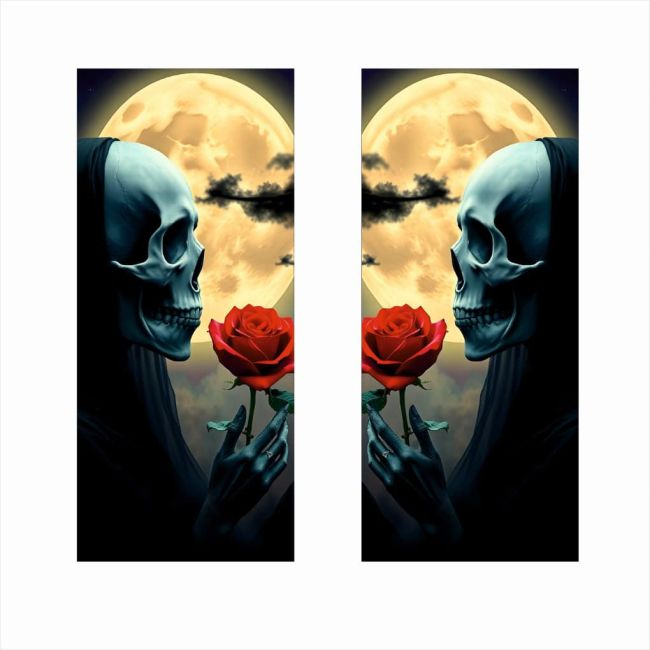 Set 2 stickere decorative pentru stalpii usilor, print autoadeziv de inalta rezolutie, dimensine 2 buc x 50 x 22 cm , cod: AVX-SSU-08 [3]