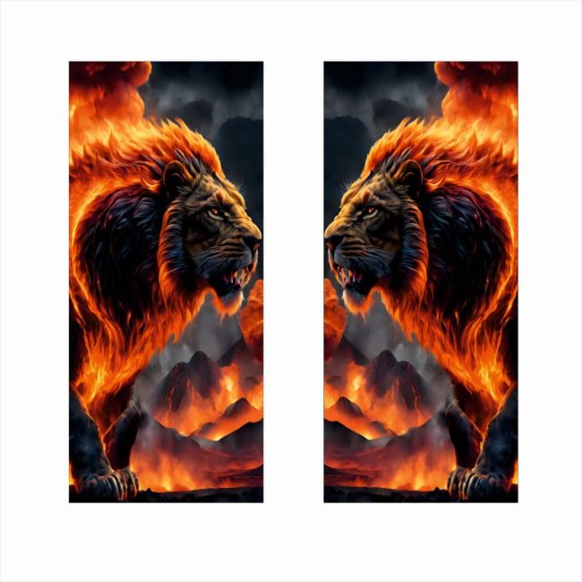 Set 2 stickere decorative pentru stalpii usilor, print autoadeziv de inalta rezolutie, dimensine 2 buc x 50 x 22 cm , cod: AVX-SSU-11 [3]