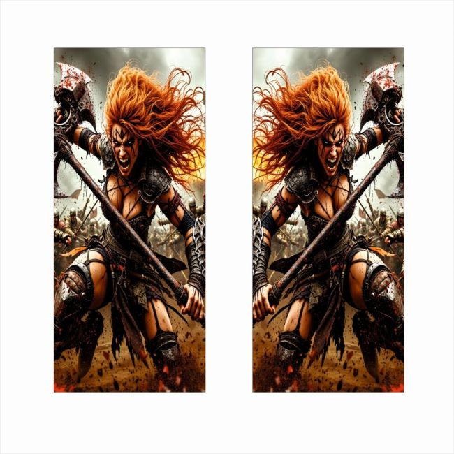 Set 2 stickere decorative pentru stalpii usilor, print autoadeziv de inalta rezolutie, dimensine 2 buc x 50 x 22 cm , cod: AVX-SSU-16 [2]