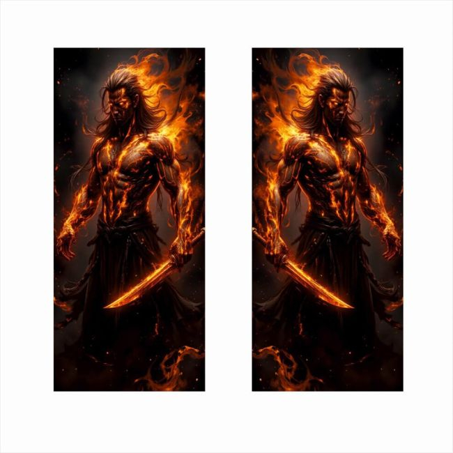 Set 2 stickere decorative pentru stalpii usilor, print autoadeziv de inalta rezolutie, dimensine 2 buc x 50 x 22 cm , cod: AVX-SSU-20 [2]