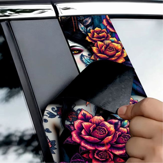 Set 2 stickere decorative pentru stalpii usilor, print autoadeziv de inalta rezolutie, dimensine 2 buc x 50 x 22 cm , cod: AVX-SSU-21 [1]