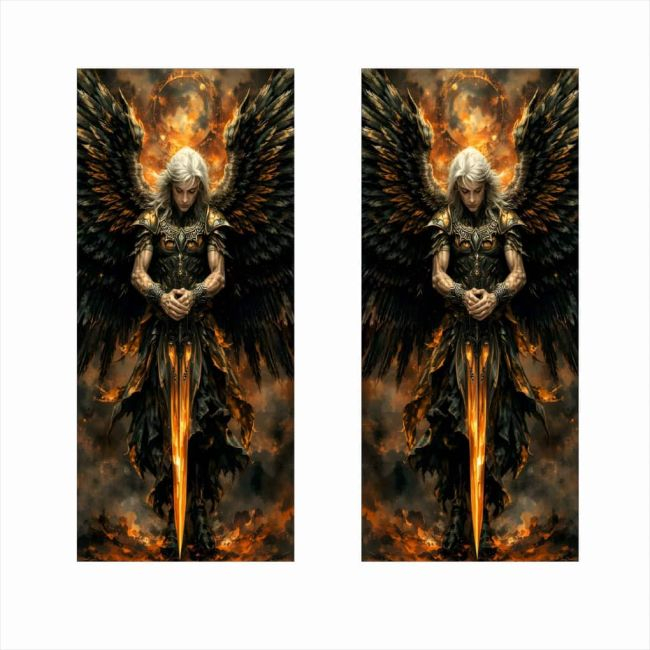 Set 2 stickere decorative pentru stalpii usilor, print autoadeziv de inalta rezolutie, dimensine 2 buc x 50 x 22 cm , cod: AVX-SSU-22 [2]