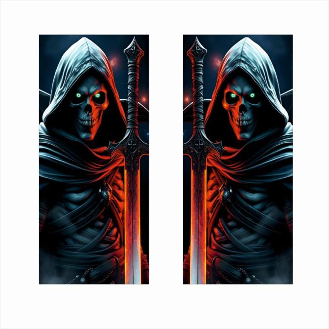 Set 2 stickere decorative pentru stalpii usilor, print autoadeziv de inalta rezolutie, dimensine 2 buc x 50 x 22 cm , cod: AVX-SSU-25 [2]