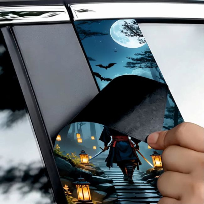 Set 2 stickere decorative pentru stalpii usilor, print autoadeziv de inalta rezolutie, dimensine 2 buc x 50 x 22 cm , cod: AVX-SSU-26 [1]
