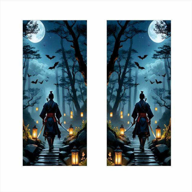 Set 2 stickere decorative pentru stalpii usilor, print autoadeziv de inalta rezolutie, dimensine 2 buc x 50 x 22 cm , cod: AVX-SSU-26 [2]