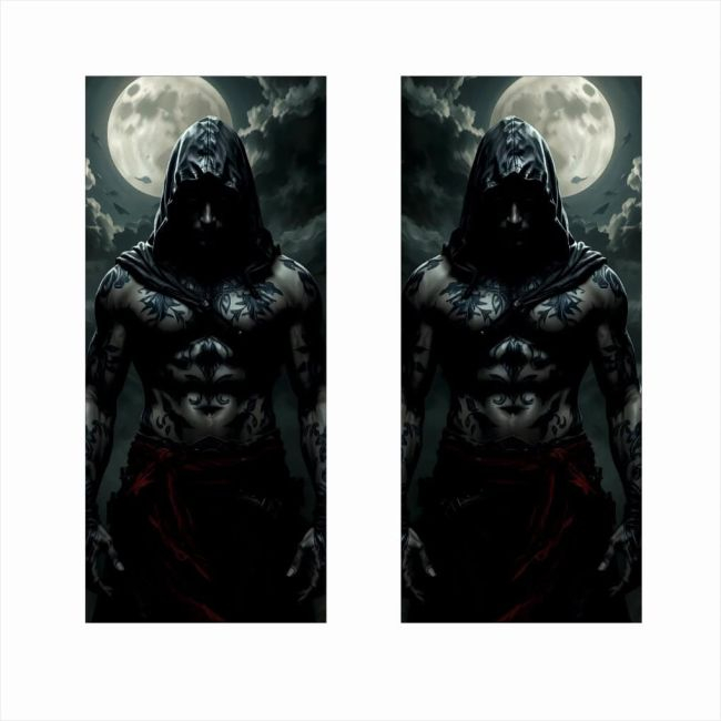 Set 2 stickere decorative pentru stalpii usilor, print autoadeziv de inalta rezolutie, dimensine 2 buc x 50 x 22 cm , cod: AVX-SSU-27 [1]