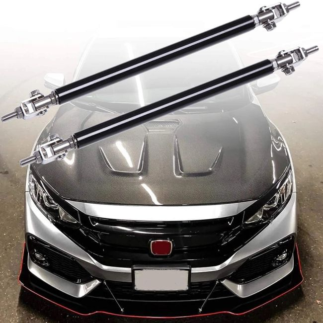 Set 2 Tije din Aluminiu reglabile pentru Consolidare Spoiler, lungime 10cm, IMITATIE CARBON [4]