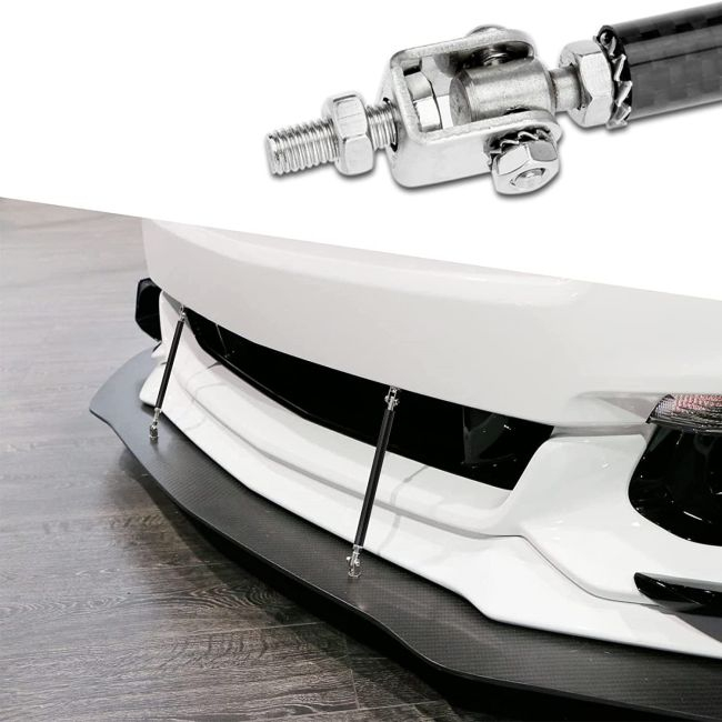 Set 2 Tije din Aluminiu reglabile pentru Consolidare Spoiler, lungime 10cm, IMITATIE CARBON [2]