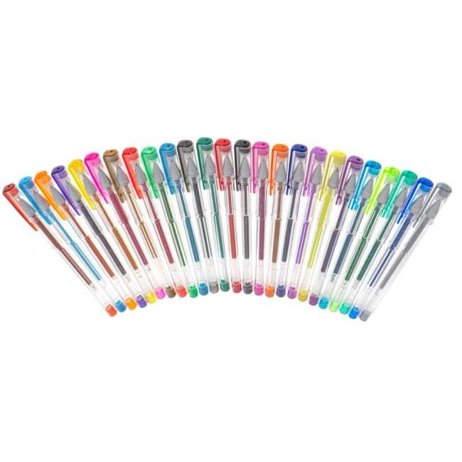 Set 25 piese, Pixuri cu gel multicolor cu sclipici (glitter) [6]