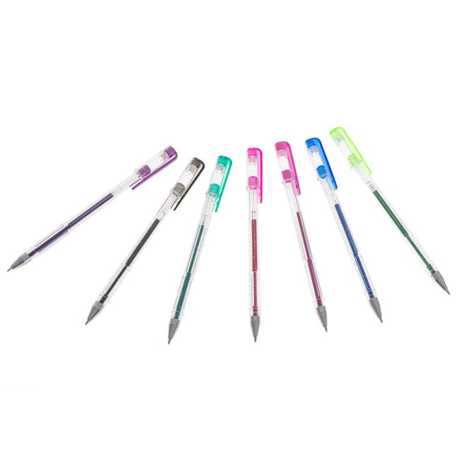 Set 25 piese, Pixuri cu gel multicolor cu sclipici (glitter) [2]