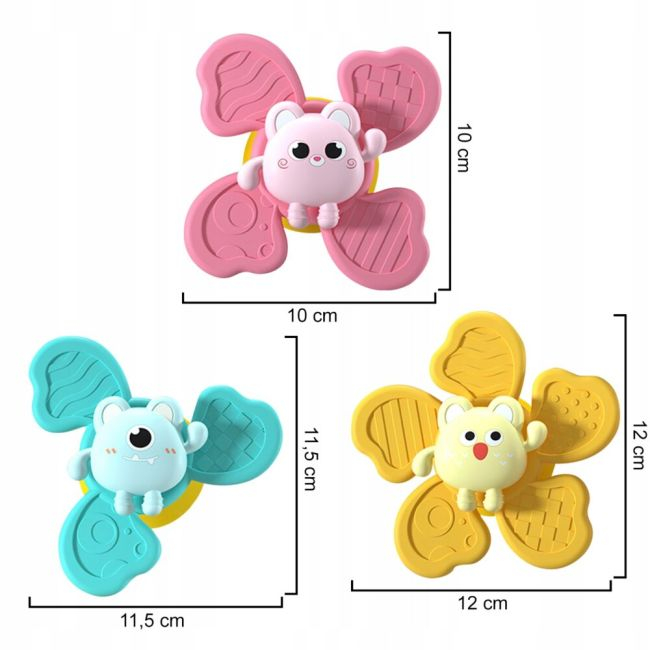 Set 3 jucarii interactive, model "FIDGET SPINNER J001" pentru copii sau bebelusi [2]