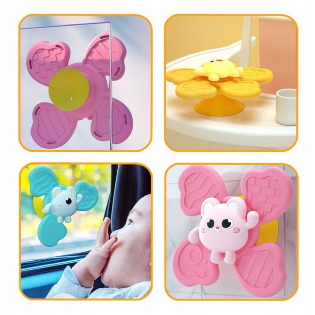 Set 3 jucarii interactive, model "FIDGET SPINNER J001" pentru copii sau bebelusi [3]