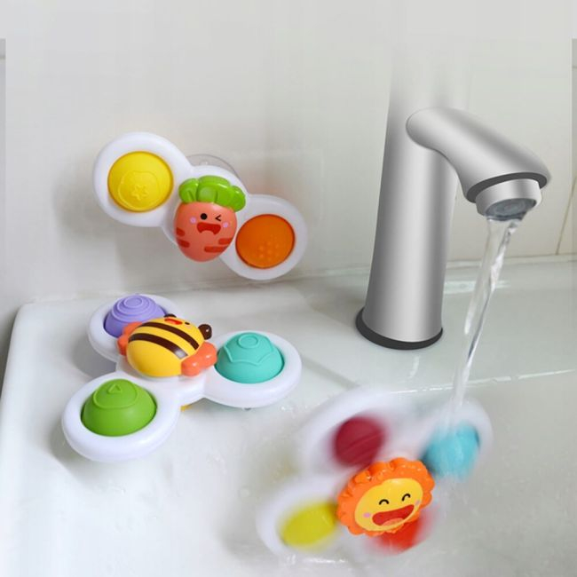 Set 3 jucarii interactive, model "POP UP SENSORY FIDGET SPINNER" pentru copii sau bebelusi [4]
