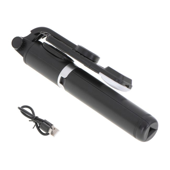 Set 3in1, Selfie Stick cu Lampa LED si Trepied, conectare Bluetooth, alimentare USB [9]