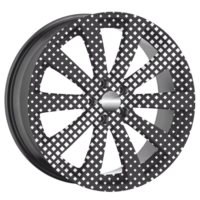 Set 4 Folii Imprimate Outdoor cu EcoSolvent, autoadezive, pentru decorarea jantelor auto, dimetru 60 cm, model FJT-05 [5]