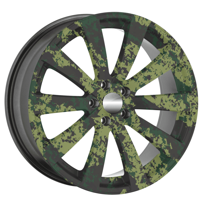 Set 4 Folii Imprimate Outdoor cu EcoSolvent, autoadezive, pentru decorarea jantelor auto, dimetru 60 cm, model FJT-07 [6]
