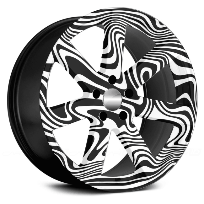 Set 4 Folii Imprimate Outdoor cu EcoSolvent, autoadezive, pentru decorarea jantelor auto, dimetru 60 cm, model FJT-09 [5]