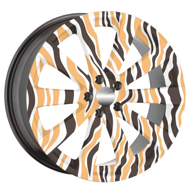 Set 4 Folii Imprimate Outdoor cu EcoSolvent, autoadezive, pentru decorarea jantelor auto, dimetru 60 cm, model FJT-14 [4]