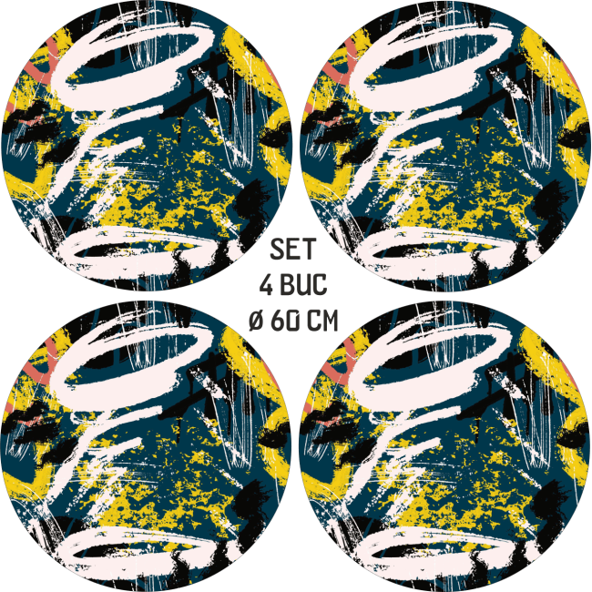 Set 4 Folii Imprimate Outdoor cu EcoSolvent, autoadezive, pentru decorarea jantelor auto, dimetru 60 cm, model FJT-16 [3]