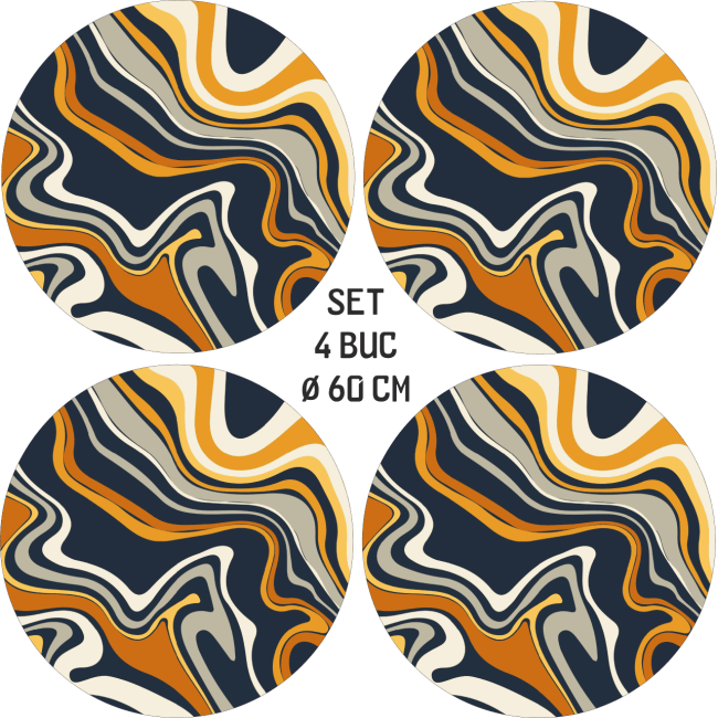 Set 4 Folii Imprimate Outdoor cu EcoSolvent, autoadezive, pentru decorarea jantelor auto, dimetru 60 cm, model FJT-21 [6]