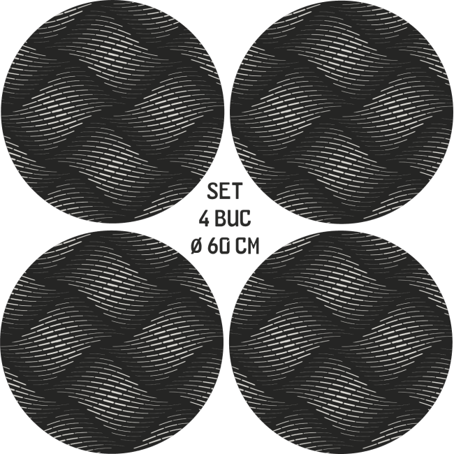 Set 4 Folii Imprimate Outdoor cu EcoSolvent, autoadezive, pentru decorarea jantelor auto, dimetru 60 cm, model FJT-23 [5]