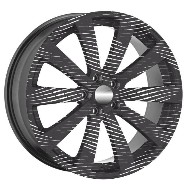 Set 4 Folii Imprimate Outdoor cu EcoSolvent, autoadezive, pentru decorarea jantelor auto, dimetru 60 cm, model FJT-23 [6]