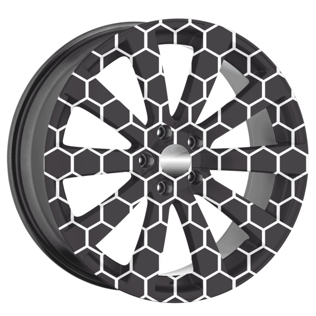 Set 4 Folii Imprimate Outdoor cu EcoSolvent, autoadezive, pentru decorarea jantelor auto, dimetru 60 cm, model FJT-26 [4]