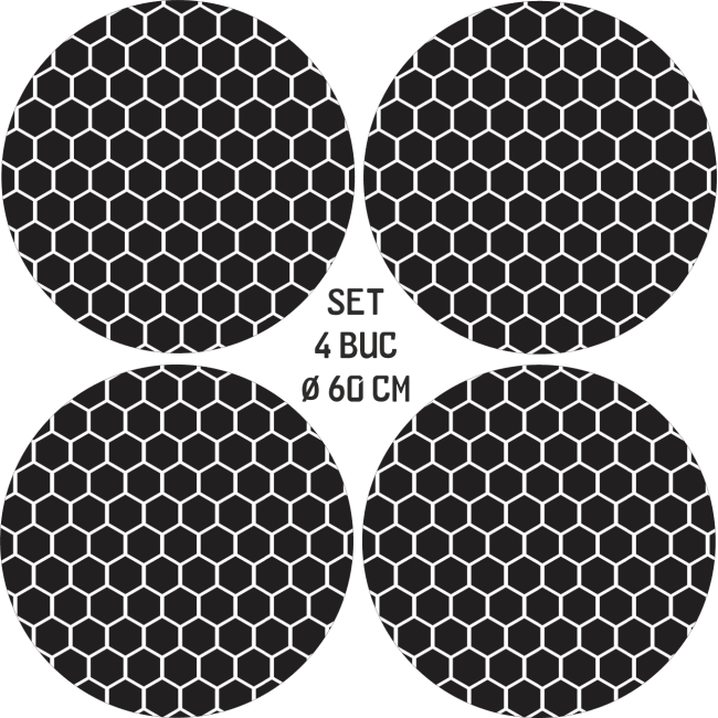 Set 4 Folii Imprimate Outdoor cu EcoSolvent, autoadezive, pentru decorarea jantelor auto, dimetru 60 cm, model FJT-26 [3]
