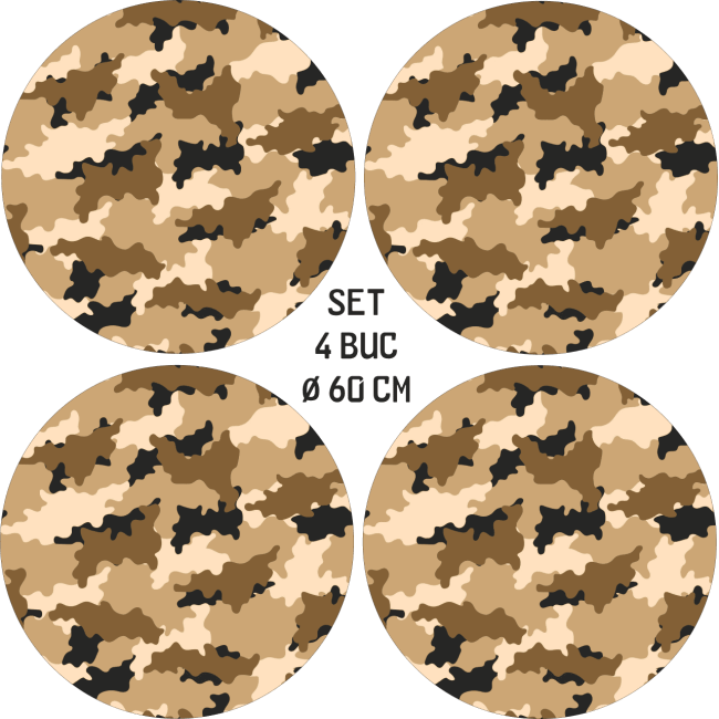 Set 4 Folii Imprimate Outdoor cu EcoSolvent, autoadezive, pentru decorarea jantelor auto, dimetru 60 cm, model FJT-28 [3]