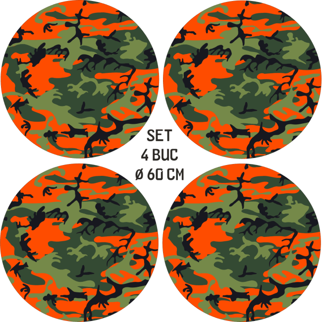 Set 4 Folii Imprimate Outdoor cu EcoSolvent, autoadezive, pentru decorarea jantelor auto, dimetru 60 cm, model FJT-29 [3]