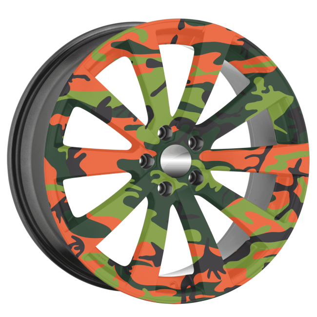 Set 4 Folii Imprimate Outdoor cu EcoSolvent, autoadezive, pentru decorarea jantelor auto, dimetru 60 cm, model FJT-29 [5]