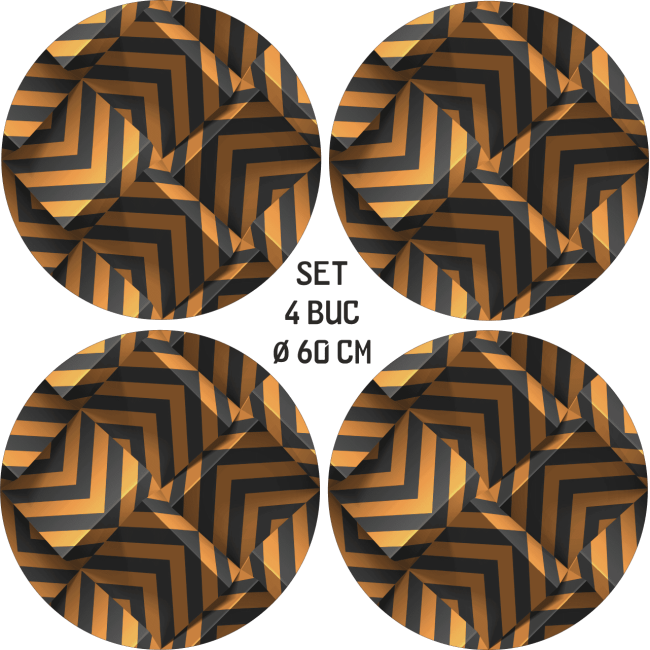 Set 4 Folii Imprimate Outdoor cu EcoSolvent, autoadezive, pentru decorarea jantelor auto, dimetru 60 cm, model FJT-30 [3]