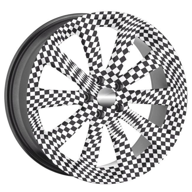 Set 4 Folii Imprimate Outdoor cu EcoSolvent, autoadezive, pentru decorarea jantelor auto, dimetru 60 cm, model FJT-32 [4]