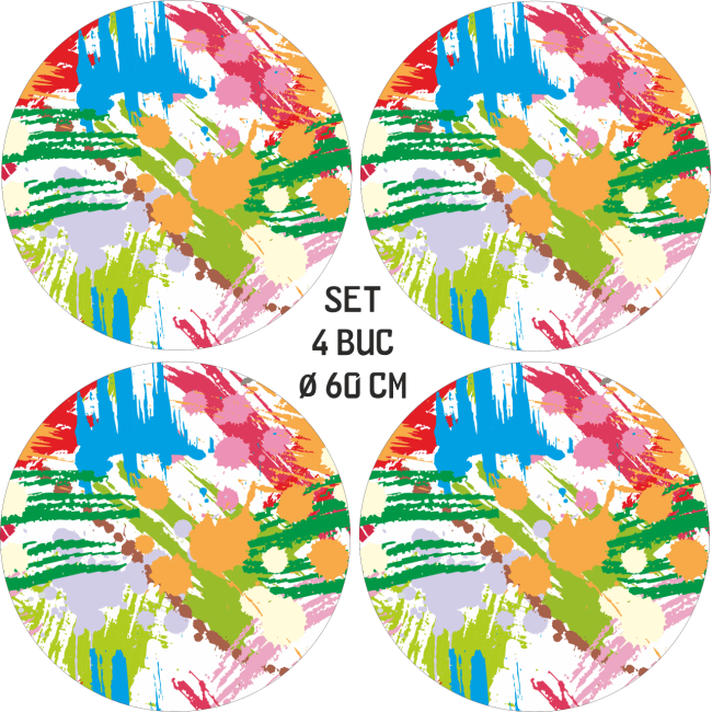 Set 4 Folii Imprimate Outdoor cu EcoSolvent, autoadezive, pentru decorarea jantelor auto, dimetru 60 cm, model FJT-33 [4]