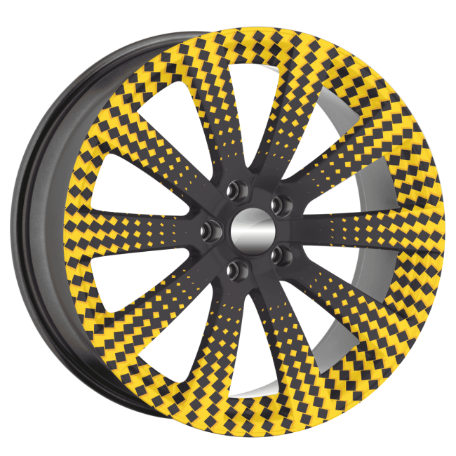 Set 4 Folii Imprimate Outdoor cu EcoSolvent, autoadezive, pentru decorarea jantelor auto, dimetru 60 cm, model FJT-40 [5]